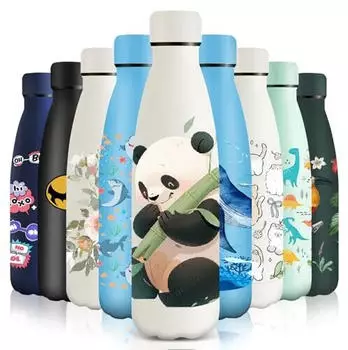 HoneyHolly Trinkflasche Edelstahl 18/8 doppelwandig vakuumisoliert 500ml (HH-3D-500ML-KLB-055)