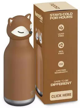 Asobu Bestie Trinkflasche Fuchs, Edelstahl doppelwandig 460ml