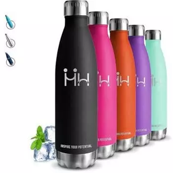 grsta Thermosflasche Edelstahl doppelwandig 750ml, 24h kalt / 12h warm (GR-H-SCKLP-750ML-Black-6c)