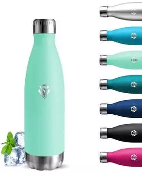 grsta Isolierflasche Edelstahl 500ml, doppelwandig, BPA-frei (Grsta-TYKLP-500ML-BlueGreen-331)