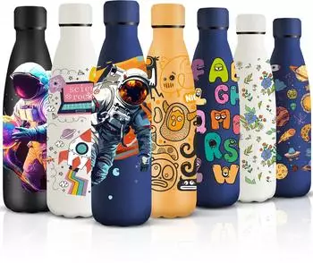 HoneyHolly Trinkflasche Edelstahl 18/8 500ml BPA-frei, doppelwandig vakuumisoliert (HH-3D-500ML-KLB-036)