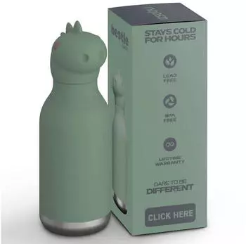 Asobu Bestie Bottle Dino Isolierte Edelstahl-Trinkflasche 460ml