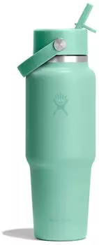 Hydro Flask Hydration Travel Bottle Flex Straw Cap Trinkflasche 945 ml gr&uuml;n