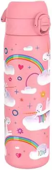 Ion8 Schlanke vakuumisolierte Stahl-Trinkflasche Unicorn Rainbows 500ml