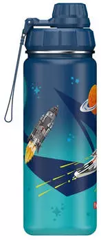 Step by Step Starship Isolierte Edelstahl-Trinkflasche 500ml hellblau/dunkelblau