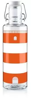 soulbottles Lighthouse Trinkflasche Glas 600ml rot/transparent (SB2G06-127)