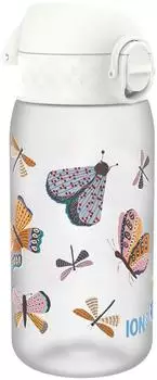 Ion8 Kinder-Trinkflasche 350ml, auslaufsicher, Schmetterlinge (I8RF350PIBFLY)