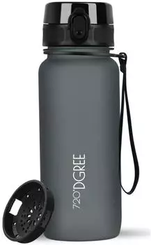 720°DGREE uberBottle softTouch mit Sieb, 500ml, midnight black (720_13_500ml_midnight_black)