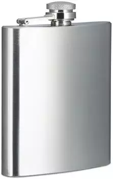 Relaxdays Flachmann 2er-Set, Edelstahl, 200ml (10022406_0)