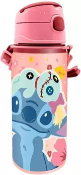 Kids Licensing Stitch Aluminium-Flasche mit Henkel 600ml (ST00088)