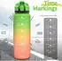LuxusKollektion Sport-Trinkflasche Tritan, auslaufsicher, 1000ml, mit Zeitmarkierung