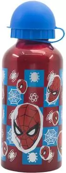 Stor Spiderman Arachnid Grid Trinkflasche, Aluminium, 400ml, Kinder (74734)