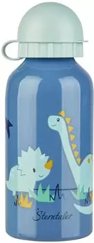 Sterntaler Dino Rexi Trinkflasche aus Aluminium, mittelblau (6922423)