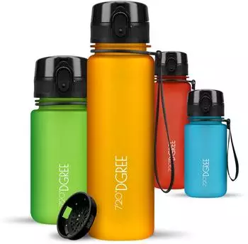 720°DGREE uberBottle softTouch mit Sieb, 500ml, honey yellow