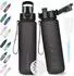 LuxusKollektion Trinkflasche 1l, BPA-frei, Tritan, auslaufsicher, schwarz