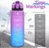 LuxusKollektion Trinkflasche Tritan 1000ml, auslaufsicher, dunkelviolett-blau