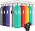 Super Sparrow Trinkflasche aus Edelstahl, auslaufsicher, BPA-frei, smaragd, 2 Deckel (500ml)