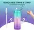 LuxusKollektion Trinkflasche Edelstahl 500ml, doppelwandig, mit Strohhalm