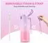 LuxusKollektion Trinkflasche Edelstahl doppelwandig mit Strohhalm, lila/rosa, 500ml