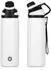 LuxusKollektion Trinkflasche Edelstahl Magnetdeckel 1L, weiß, BPA-frei