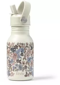 Elodie Trinkflasche "Blue Garden" Edelstahl mit Strohhalm 350ml