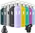 LuxusKollektion Edelstahl Trinkflasche 350ml–1L, BPA-frei, 2 Deckel, lavendel
