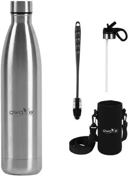 Stoneline Thermo-Trinkflasche 750ml, Edelstahl matt, doppelwandig (22558)