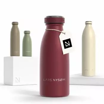 LARS NYSØM Ren Isolier-Trinkflasche Edelstahl 350ml, rot (EL-D-XS-BERRY)