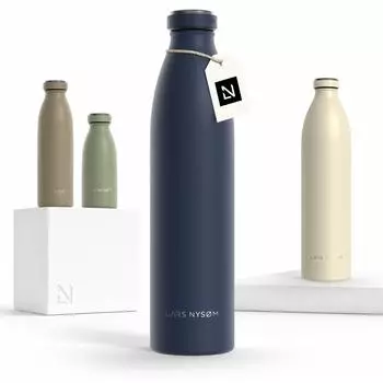 LARS NYSØM Ren Isolierflasche Edelstahl, 1l, navy (EL-D-L-NAVY)