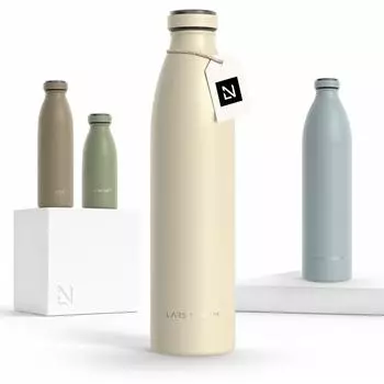 LARS NYSØM Ren Trinkflasche 1l, Edelstahl, beige (EL-D-L-BUTTER)