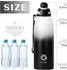 LuxusKollektion Thermo-Trinkflasche Edelstahl 1500ml, magnetischer Deckel, weiß/schwarz