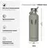 Super Sparrow Trinkflasche mit Strohhalm, Edelstahl, doppelwandig, 1000ml, salbei