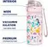 LuxusKollektion Trinkflasche Kinder, Edelstahl mit Strohhalm, rosa Meerjungfrau, 420ml