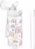 LuxusKollektion Trinkflasche Kinder, Edelstahl mit Strohhalm, weißer Regenbogen, 550ml