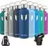 Super Sparrow Edelstahl-Trinkflasche 1000ml, auslaufsicher, BPA-frei, 2 Deckel, kobalt