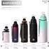 LuxusKollektion Thermoflasche Edelstahl 600ml, Magnetverschluss, BPA-frei, rot/lila