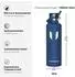 Super Sparrow Thermoflasche mit Strohhalm, Edelstahl, 1000ml, blaubeere