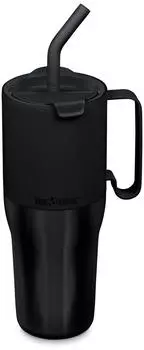 Klean Kanteen Rise Tumbler Flip Straw Isolierbecher 1064ml schwarz/grau (1011613)