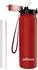 LuxusKollektion Thermoflasche mit Strohhalm, Edelstahl, 1L, rot