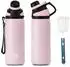 LuxusKollektion Trinkflasche Edelstahl magnetischer Deckel 600ml, BPA-frei, rosa