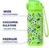 LuxusKollektion Kinder-Trinkflasche mit Strohhalm, Edelstahl, grün, 550ml