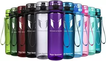 Super Sparrow Trinkflasche Tritan 1000ml BPA-frei, glossy veilchen