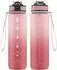 LuxusKollektion Trinkflasche mit Strohhalm 1L, Tritan, BPA-frei, hellrosa