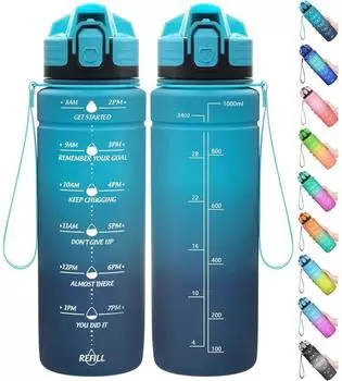 LuxusKollektion Trinkflasche Kinder 700ml Tritan, auslaufsicher, dunkelgrün/dunkelblau