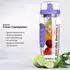 La Vague Vitality Trinkflasche mit Früchtesieb, lila, 900ml