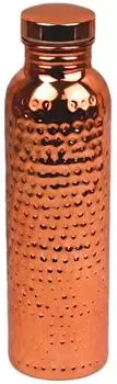 LuxusKollektion Trinkflasche kupferbeschichtet Hammerschlag-Optik 800ml
