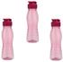 Steuber 3 Stück culinario Trinkflasche Flip Top, BPA-frei, 700 ml Inhalt, pink