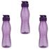 Steuber 3 Stück culinario Trinkflasche Flip Top, BPA-frei, 700 ml Inhalt, lila