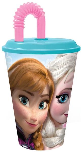 p:os Trinkbecher Disney Frozen mit Strohhalm, 450 ml