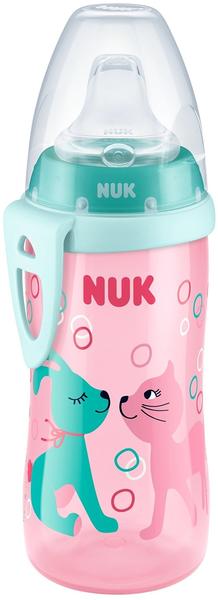 NUK Trinkflasche Active Cup 300 ml, Silikon-Trinktülle, ros rosa 300